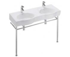 Autoportante doppio lavabo su 120.5 x 47 cm Jacob Delafon Ove.