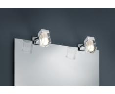 2 luci set LED lampada da specchio per il bagno cromo