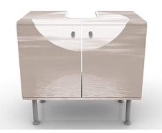 Mobile per lavabo design Sunrise 60x55x35cm, basso, Larghezza: 60cm, regolabile, mobiletto da lavandino, lavandino, mobiletto da lavabo, lavabo, mobiletto, bagno, bagnetto, mobile da bagno