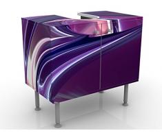 Mobile per lavabo design Circles In Purple 60x55x35cm, basso, Larghezza: 60cm, regolabile, mobiletto da lavandino, lavandino, mobiletto da lavabo, lavabo, mobiletto, bagno, bagnetto, mobile da bagno