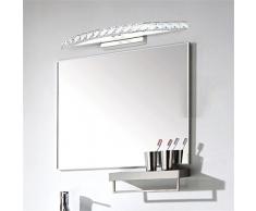 DELLT- Moderna Moda semplice in acciaio inox Bagno principale dello specchio della luce anteriore bagno lampada da parete degli specchi della lampada si illumina Camera di trucco ( colore : Luce bianca-54 cm )