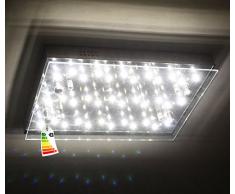 Boomer-3 LED risparmio energetico vetro / inox plafoniera 18W soffitto luce lampada da parete illuminazione anche per la zona bagno A, bianco caldo