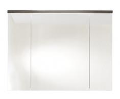 trendteam ADO50521, armadietto per bagno con specchio, XXL, argento fumé, 96 x 73 x 22 cm