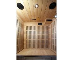 Designer cabina Sauna calore a infrarossi, con modello Carbon riscaldamento Andenes in nero