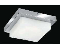 Trio 680611206 Sam Plafoniera LED, 4x4.5 Watt, Cromo/Bianco, 26x26x8.5 cm
