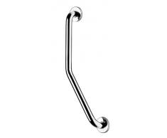 Croydex - Maniglia doccia angolare con viti a scomparsa, in acciaio inox, 60 cm, colore: Grigio cromato