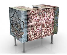 Mobile per lavabo design Old Patterns 60x55x35cm, basso, Larghezza: 60cm, regolabile, mobiletto da lavandino, lavandino, mobiletto da lavabo, lavabo, mobiletto, bagno, bagnetto, mobile da bagno