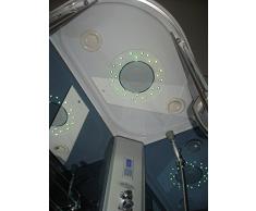 Cabina idromassaggio con vasca 120x80 Cromoterapia sauna bagno turco versione sinistra