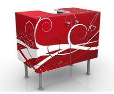 Mobile per lavabo design Ti Amo 60x55x35cm, basso, Larghezza: 60cm, regolabile, mobiletto da lavandino, lavandino, mobiletto da lavabo, lavabo, mobiletto, bagno, bagnetto, mobile da bagno