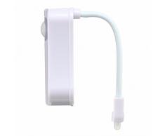 Luce Di Notte, KINGSO LED Lampada Per WC/Igienici/Ufficio/Bagno/Armadietto/Benna Locali Toilette, Sensore Di Luce Del Rivelatore Di Movimento Speciali a 8 Colori Del Cambiamento