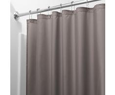 InterDesign 14633EU Tenda Doccia Anti-Muffa, Idrorepellente, Plastica, Beige, 180x180x0.25 cm