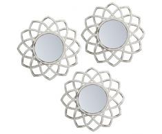 Set di 3 specchi da parete bianchi