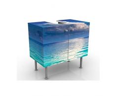 Mobile per lavabo design Blue Lagoon 60x55x35cm, basso, Larghezza: 60cm, regolabile, mobiletto da lavandino, lavandino, mobiletto da lavabo, lavabo, mobiletto, bagno, bagnetto, mobile da bagno