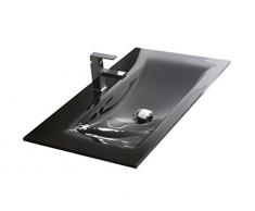 Pamplona 119760-Lavabo di vetro Ancho 70 cm nero