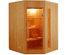 Sauna tradizionale finlandese d angolo 3/4 persone zen SN-ZEN-3C