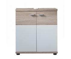 Trendteam 1316-301-9 Mobile sottolavabo San Remo, 60 x 65 x 35 cm, Bianco opaco
