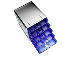Rotho 1106706159 Cassettiera Spacebox con 5 cassetti aperti