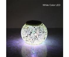 Lampada Solare Cristallo, Lampada da Tavolo, Un Regalo Unico e Speciale, Cambiare Colore Luce di Notte, Luci dell'arcobaleno impermeabile per Decorativa, Balcone, Giardino, Partito, Natale, Compleanno