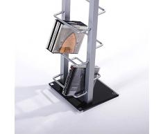SCAFFALE PORTA CD | colore argento, alluminio, 138 cm | per 126 CDs
