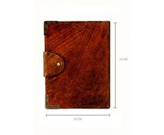 Musica Triple Decorazione Marrone Annata Diario In Pelle Fatto A Mano Leather Taccuino Sketchbook Notepad Diario Quotidiano Agenda Tascabile Bloccare Donne Maschi Ragazze Ragazzi Ufficio Carta Comune
