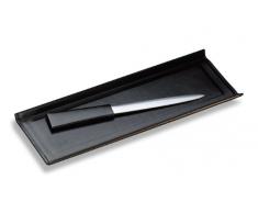 Läufer Ambiente MODENA 32164 - Set di 4 accessori da scrivania per ufficio, in vera pelle, colore: Nero