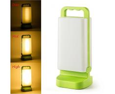 Lampade da Campeggio Ricaricabili Solare GRDE Lampada da Tavolo Tocco,Luce di Campeggio Portatile 24 LED con Interruttore Sensibile,Luce Soffusa ,3 Modelli di Luce,Due Metodi di Ricarica Ideal per Viaggiare,Emergenza,All'aperto,Camera da letto