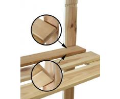 Scaffalatura in legno B 17 5 ripiani libreria, cantina, ufficio porta 150 x 80 x 30 cm