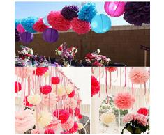 XCSOURCE 5pcs 15cm (6 pollici) della sfera del fiore di carta velina Pom Poms Decorazione per feste di nozze WV069