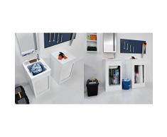 Mobile per esterno LAVACRIL BOX 60X60,serranda a scomparsa laterale,pianao d'appoggio superiore amovibile BIANCO Colavene