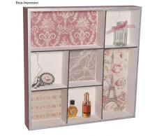 RAYHER 62612000 in legno per mensola portaoggetti in legno FSC Mix Credit, 26 x 26 x 4 cm, 7 scomparti