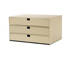 Goldbuch cassettiera off-line piccola, 4 scomparti spinta 4 Schubfächer Off-line Trend Beige