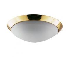 PLAFONIERA Knapstein, in ottone lucidato, vetro opale bianco opaco GKS-91 110,01.