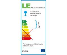 LE Lampada da Armadio Dimmerabile, 6 Kit Pannelli Deluxe, Totale 24 Watt, 12 V DC, 1800lm, Luce Bianco Caldo, Pari ad una Lampada Fluorescente da 48W, Tutti gli Accessori Inclusi, Barra Luminosa a LED, Luci a Striscia