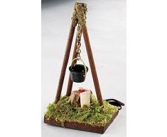 Presepe di Natale a casa con fienile in una mangiatoia 1 LED Natale illuminazione falò krippenzubehör v 3.5