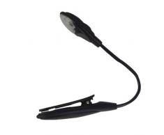 LAMPADA LUCE LED NOTTURNA CLIP MOLLA BRACCIO FLESSIBILE PER LETTURA LIBRI
