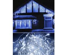 Tenda luminosa di natale 160 led natalizia luci per esterno 3 metri luce bianca