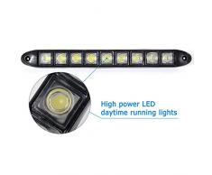 2x 9 Led Impermeabile Luci Diurne Daylight Running Light 12v LED DRL dell'automobile Luce Bianca MA136