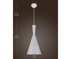 ALUK-lampada a sospensione design retrò Tom Dixon di tipo vintage bianco c