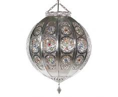 Paralume stile orientale lampada rana argento 40 cm marocchina lampadario lampada proiettore in vetro Orient araba