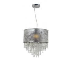 Naeve Leuchten 6037059 - Lampadario a sospensione Fancy, ø 40 cm, altezza: 45 cm, colore: Argento