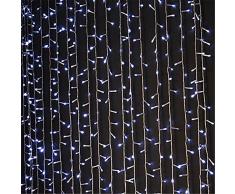SOLMORE 10M x 3M Tenda luminoso luci della tenda 1000 LED IP44 String Festival decorazione di Natale / Feste/ Anniversario/ Cerimonia/ Matrimonio/ Sera Presa di 220 V Bianco