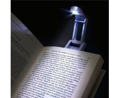 CLIP LAMPADA LED LUCE DA LIBRO LETTURA VIAGGIO NOTTURNA