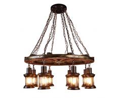 Lit. Lampadari - Retrò sbarra lampada di ferro moderno e minimalista stile lampadario industriale E27 Lampade a Sospensione e Plafoniere