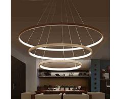 Led acrilico Lampada Lampada a sospensione semplice moderna dell'anello del cerchio arte creativa per Ristorante/Living Room Hotel/Camera di luce/camera da letto /, 3circle-60 80 100-caldo