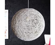 'Design lampadario "Planet lampada a sospensione in canapa bianco Ø 45 cm