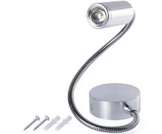Moderno bianco caldo 3W LED Wall Lamp Light Lampada da parete orientabile braccio flessibile illuminazione chiara lampada di lettura LD526