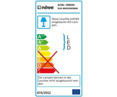 Naeve Leuchten 399093 - Lampada LED da scrivania in metallo, lampadina a 35 LED inclusa, adattatore 220-240 V, 50 Hz, 24 V, 10 VA, 48 x 75 cm, colore: Grigio metallizzato
