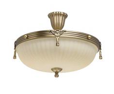 PLAFONIERA in ottone antico colore per la camera da letto soggiorno 4 luci classico 4 * 60W E14