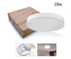 AETHLUX® Plafoniere da soffitto moderne/plafoniera LED IP44 18W 1200LM,96*SMD 2016 LEDs,Umidità Resistente e corrosione Resistente,per esterno e bagno,bianco natura (4000-4500K)AC100-240V