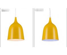 San Tai@Lampada lampadario a sospensione design retrò,giallo,alluminio,27cm*40cm